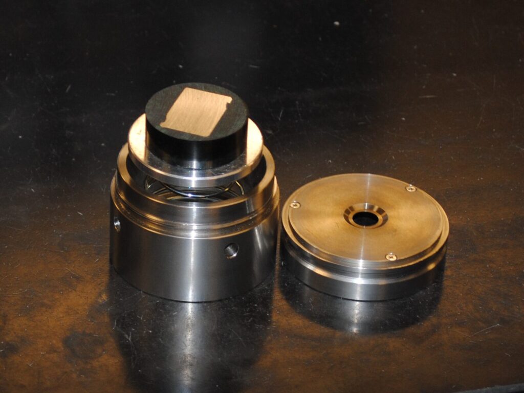 Metal samples prepared for Wavelength Dispersive X-Ray Fluorescence (WDXRF).