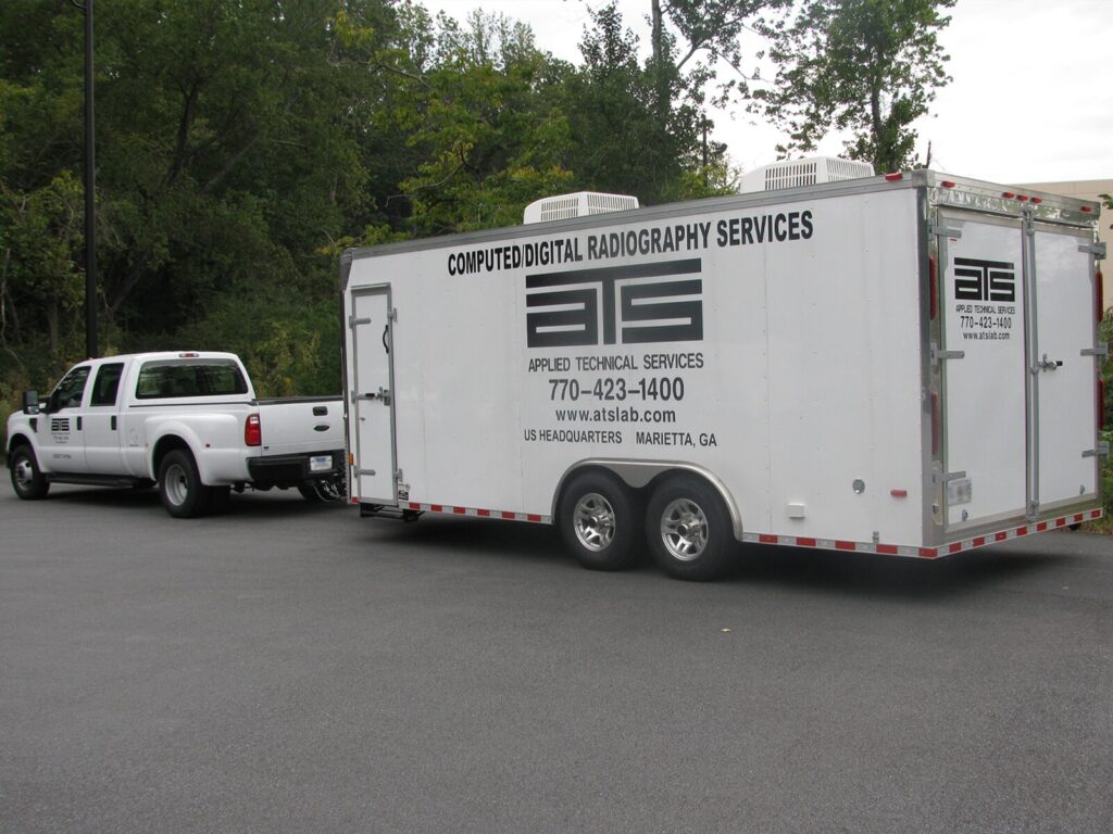 Our truck and trailer for field computed/digital radiography services