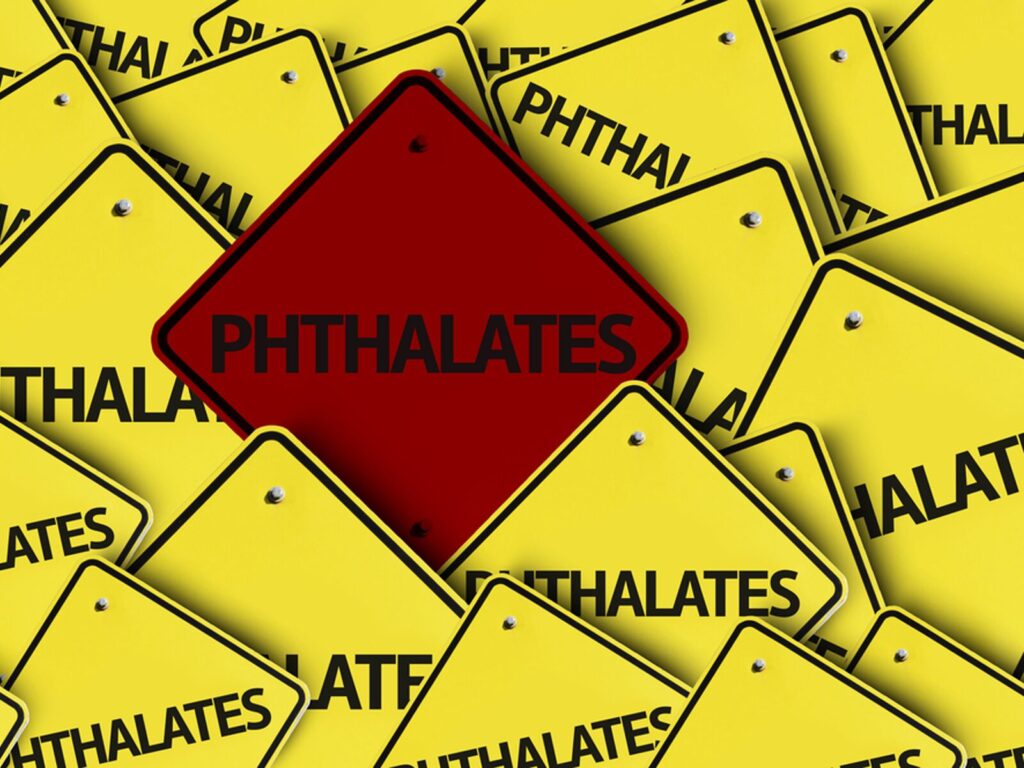 A collection of signs with the word "Phthalates" on them