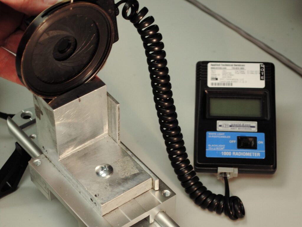 Radiometer on a white desk
