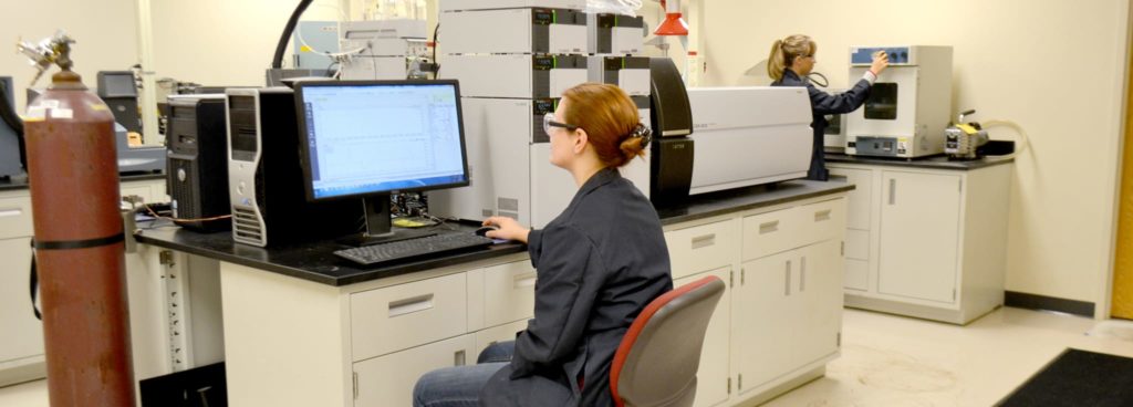 Chemist conducting Bisphenol A Testing on Liquid Chromatography Mass-Spectrometer