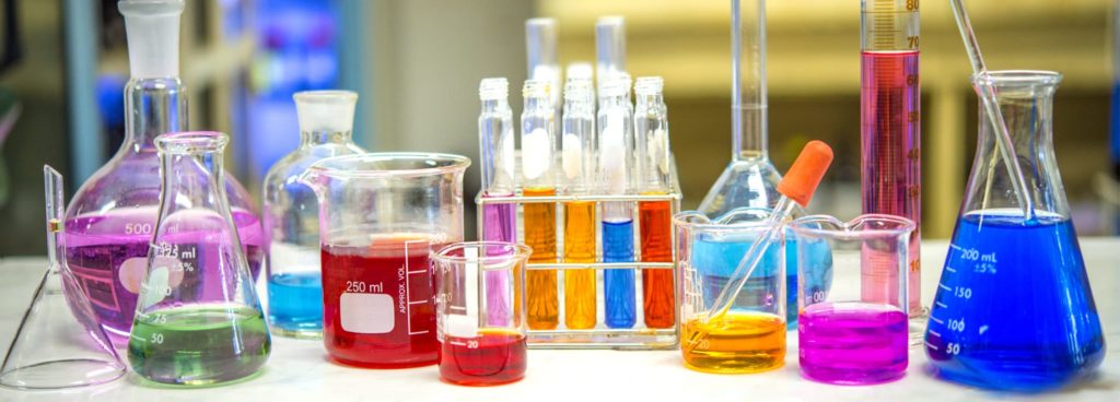 Colorful liquid EPA 24 test samples