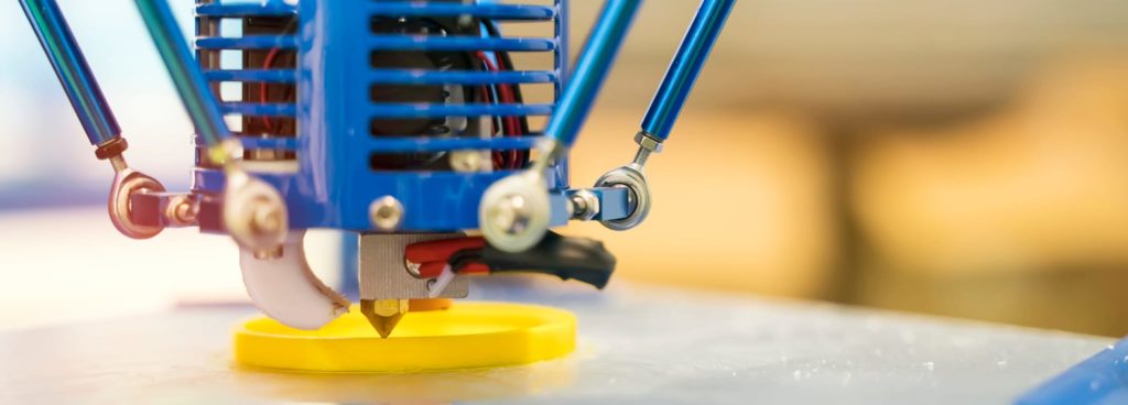 3D Printer Producing Plastic Component