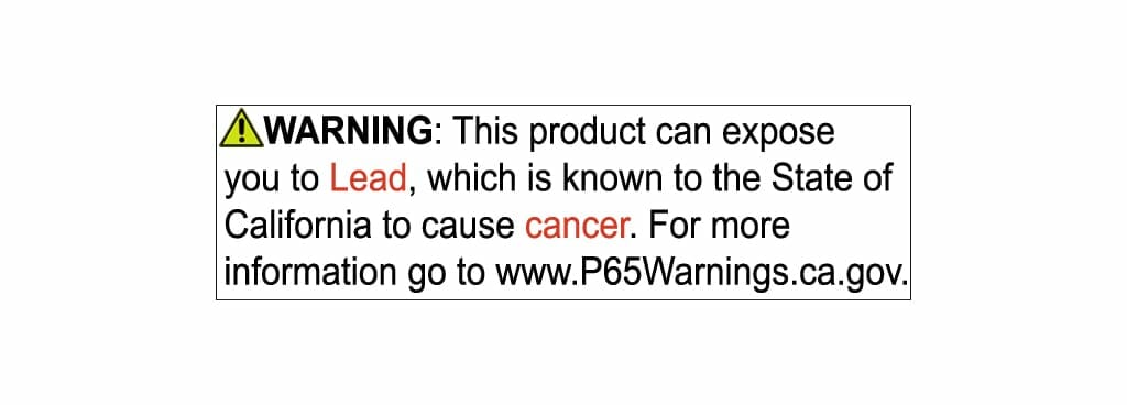 Prop 65 New Warning Label