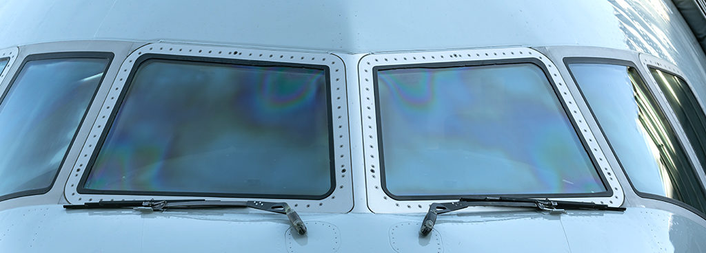 large aircraft windshield