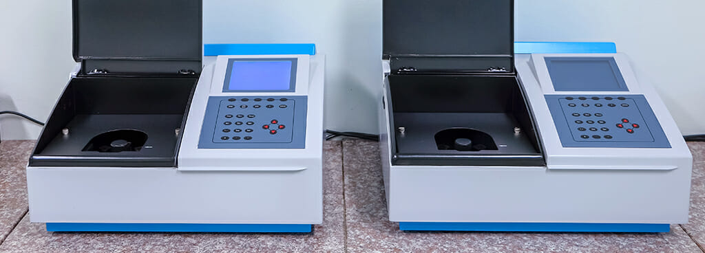 two identical spectrophotometers
