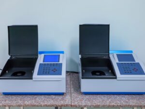 Two tabletop spectrophotometers