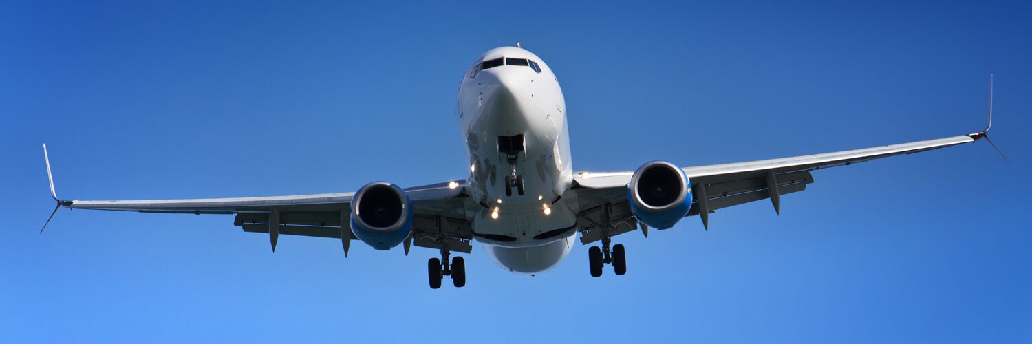 Commercial airplane in the sky