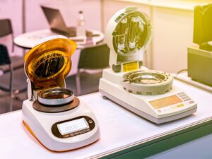 Two moisture analyzers