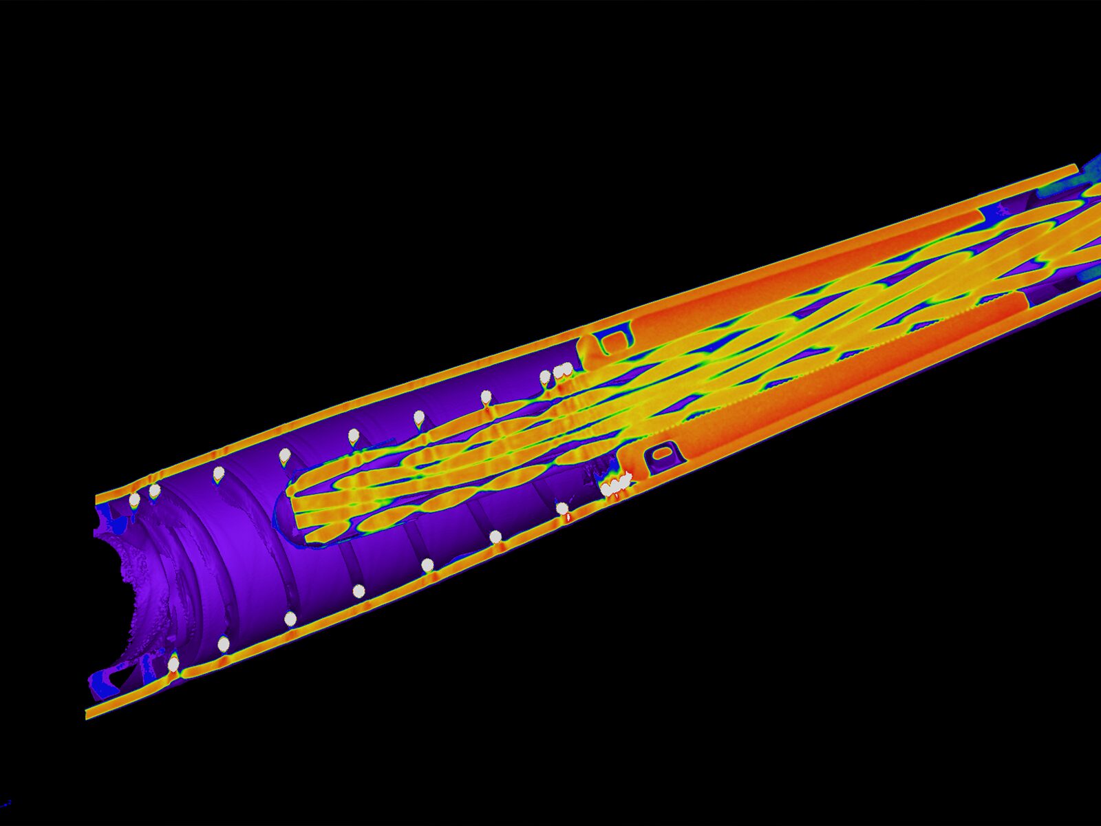 CT scan of an electrical wire