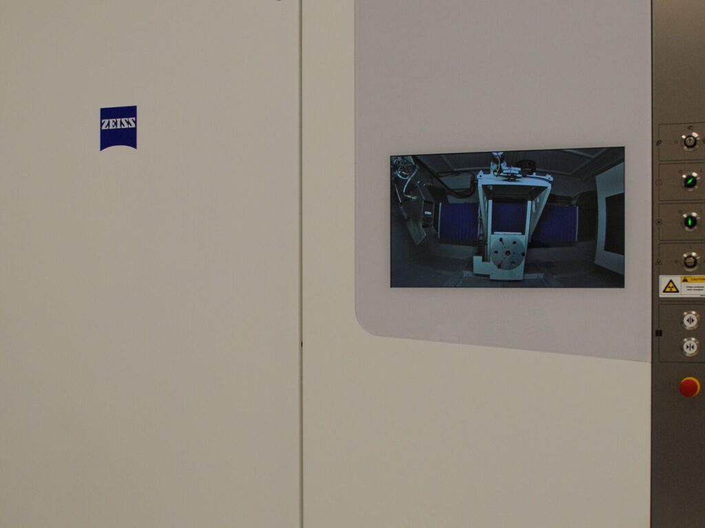 Outside of a Zeiss Metrotom machine for radiographic CT scans