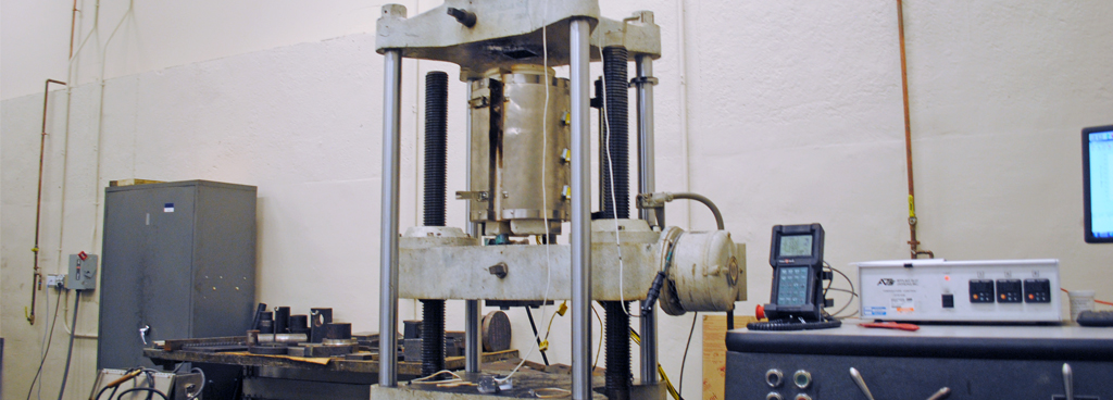 High-temperature tensile testing machine in the ATS tensile testing lab