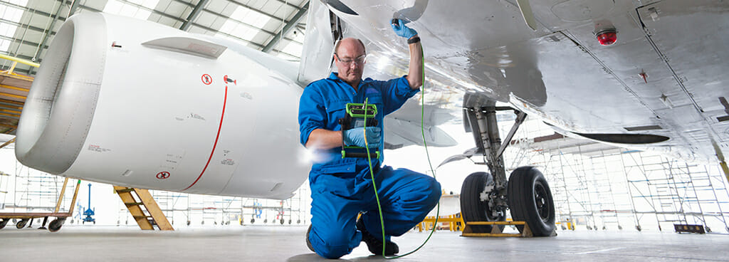 Engineer Performing Aviation Calibration
