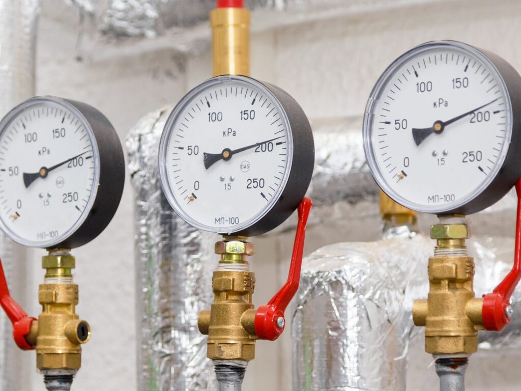 A series of pressure transducers