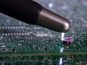 Probe Causing Electrostatic Discharge Spark Over Mother Board