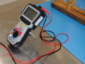Megohmmeter on a workbench