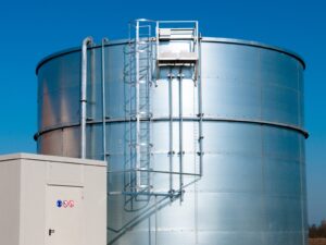 Large industrial water tank