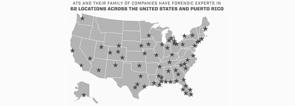 Map of ATS Family of Companies Forensic Providers