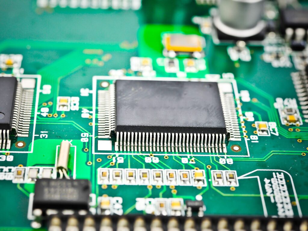 Focus on a circuit board