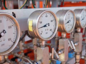 Four dial pressure meters