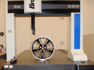 Wheel on a coordinate measuring machine