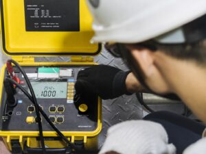 Electric voltage and resistance testing