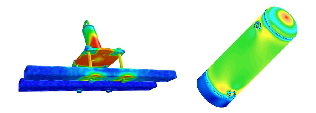 Finite Element Scans of an Anchor and Vessel, Respectively