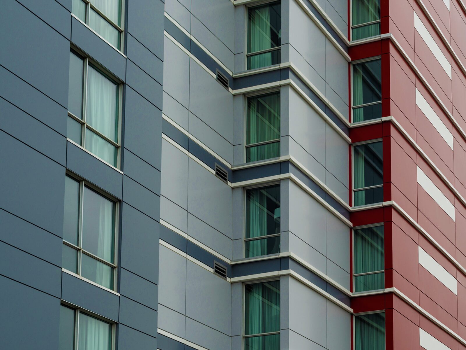 The facade of a multi-storey hotel