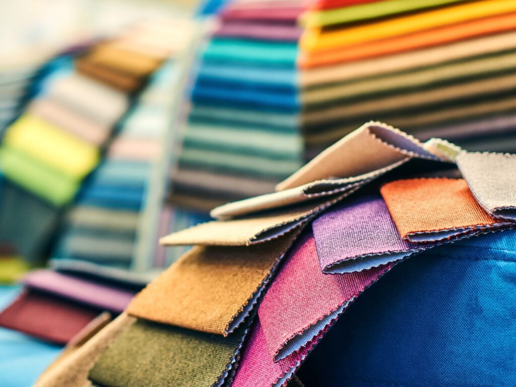 Multicolored textile swatches for consumer product testing