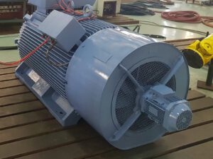 Large motor in a testing lab