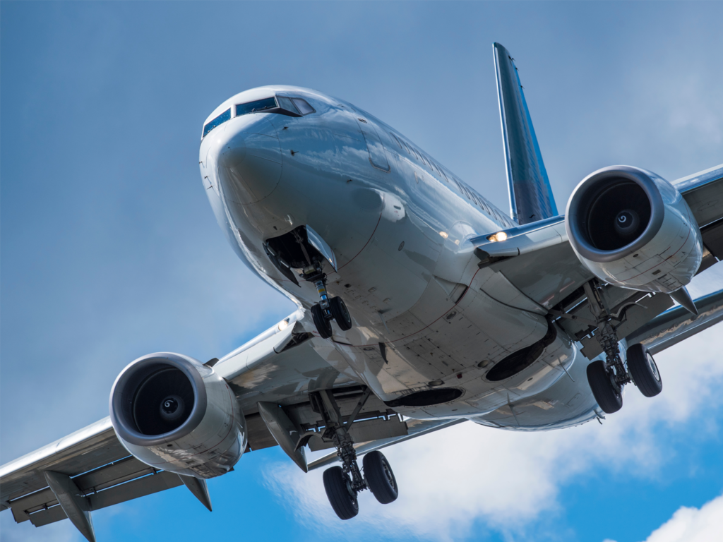 Airplane in flight