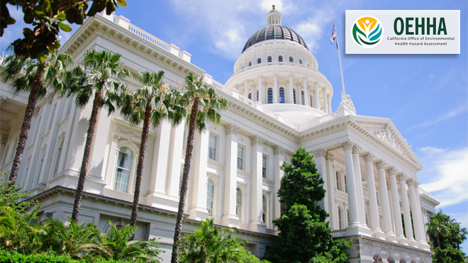 California State Capitol with OEHHA Logo