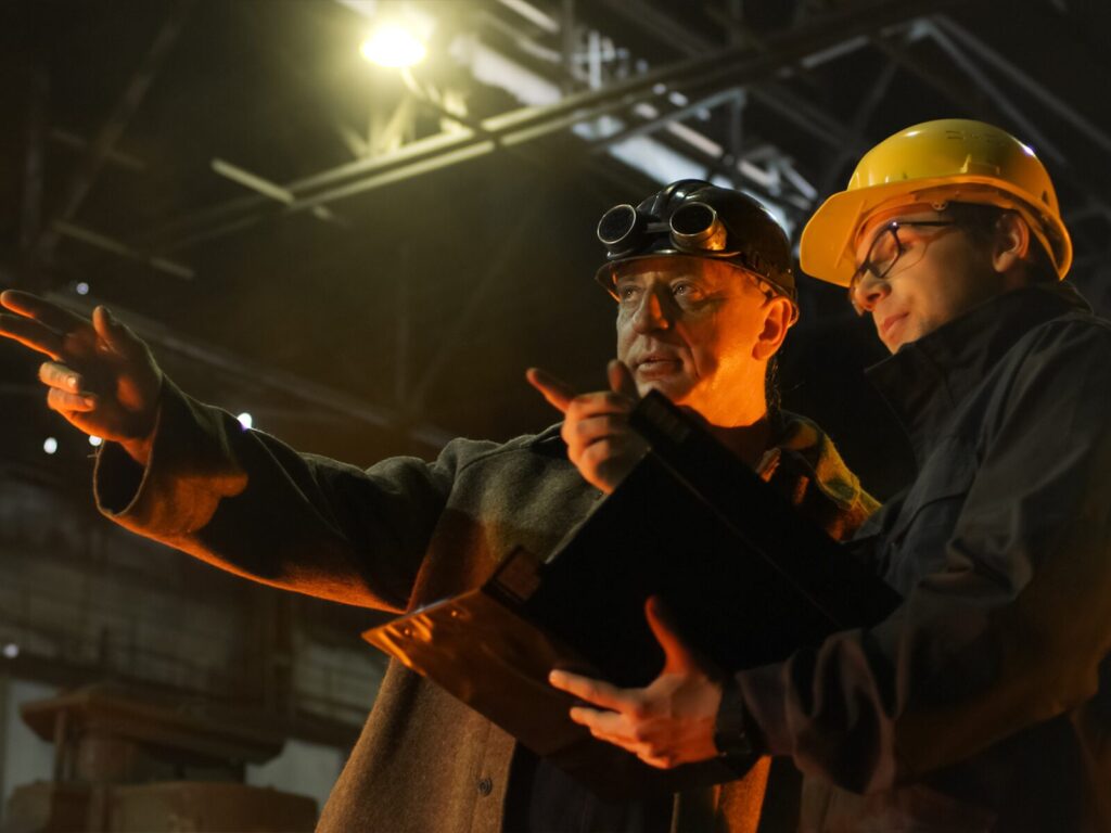 Two engineers at a power plant