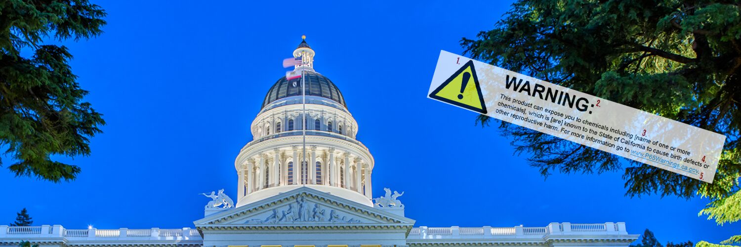 California state capitol building in the evening