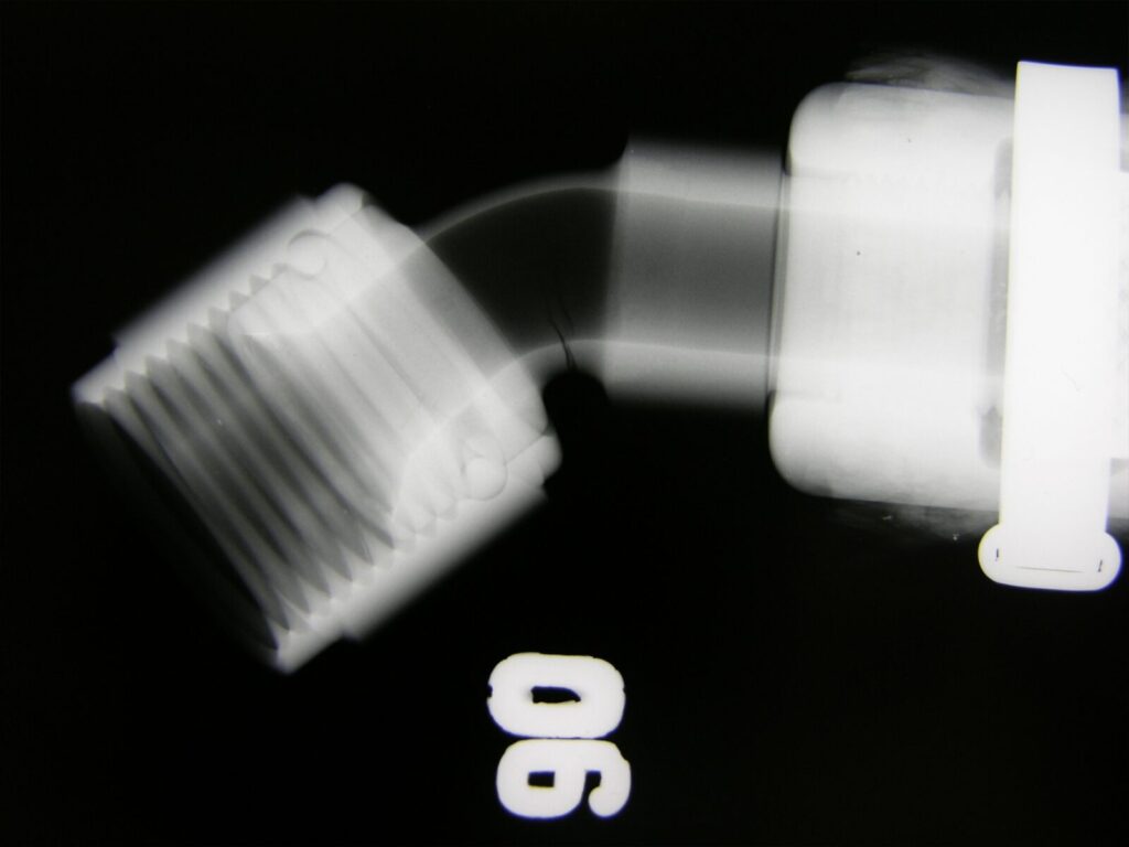Industrial X-ray of a faucet.