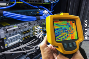 Thermography device on data center equipment